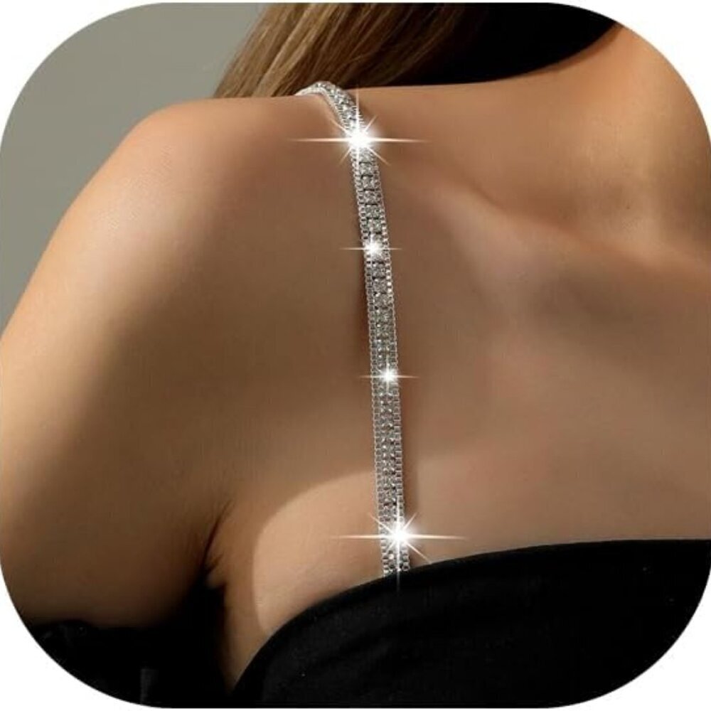 Rhinestone Bra Straps Jewelry Alloy Crystal Lingerie Chain for Women
